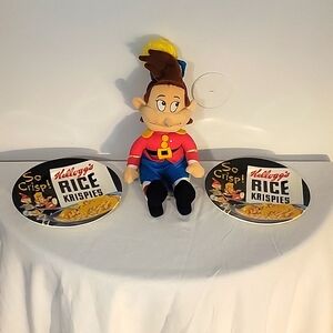 Kellogg's 2005 & 2006 Rice Krispie Plates "So Crisp" & 1999 POP of Snap Crackle